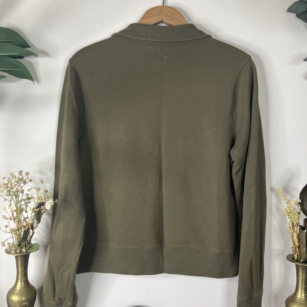 VTG Lucky Brand Sweater Jacket Y2K Zip Floral Peony Embroidery Womens Size XL - Picture 10 of 10